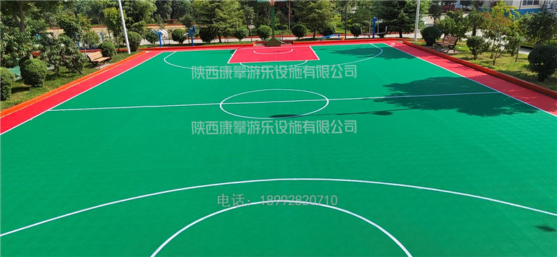 渭南市西禹高速公路富平收費站籃球場懸浮地板案例