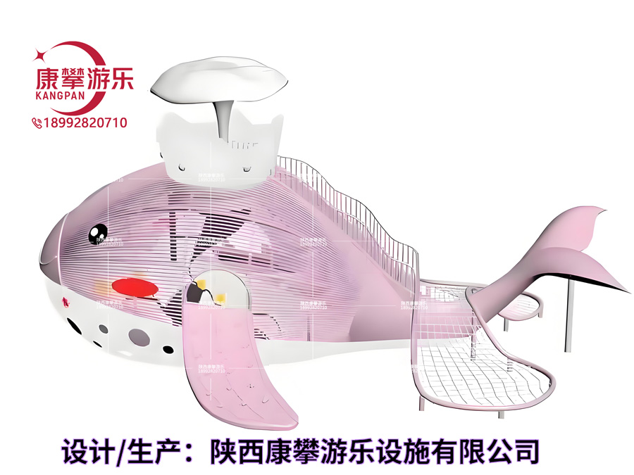 山東淄博某高檔小區(qū)海豚造型滑梯設(shè)施案例
