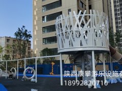 咸陽(yáng)小區(qū)兒童樂園戶外不銹鋼滑梯攀爬網(wǎng)案例