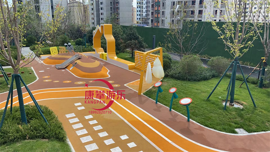 陜西榆林戶外小區(qū)兒童翻翻樂(lè)微地形案例