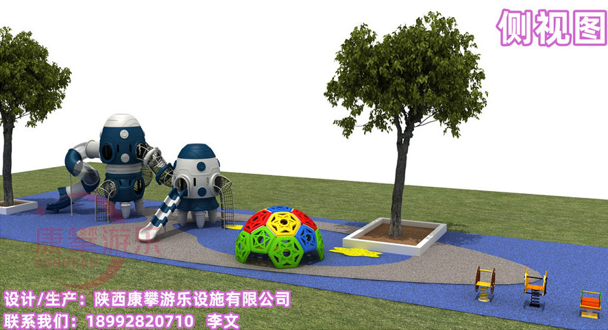 西安高新區(qū)小區(qū)兒童游樂設(shè)施滑梯案例
